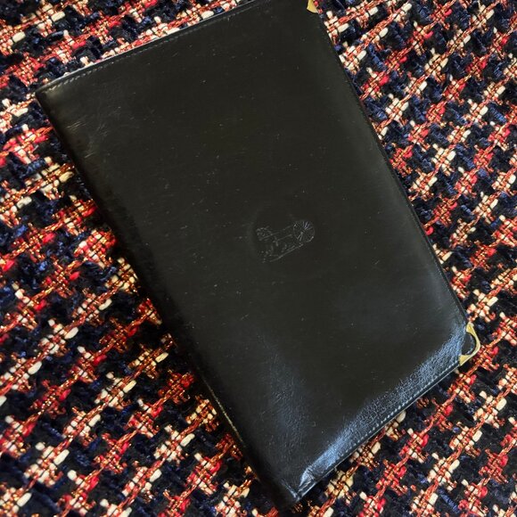 Auth Vintage Celine Soft Black Leather Bifold Long Wallet Notebook Cover - Picture 1 of 15